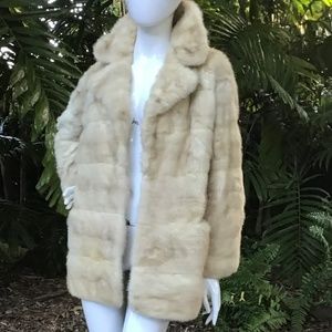 Vintage mink Jacket with pockets very chic
